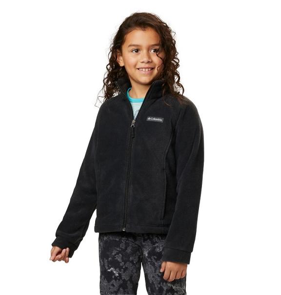 Columbia Benton Springs Fleece Jacket Black For Girls NZ38295 New Zealand